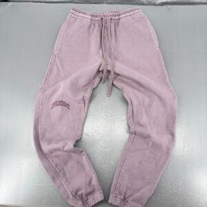 Civil Regime Mens Large Mauve Purple Mineral Wash Coton Fleece Jogger Sweatpants